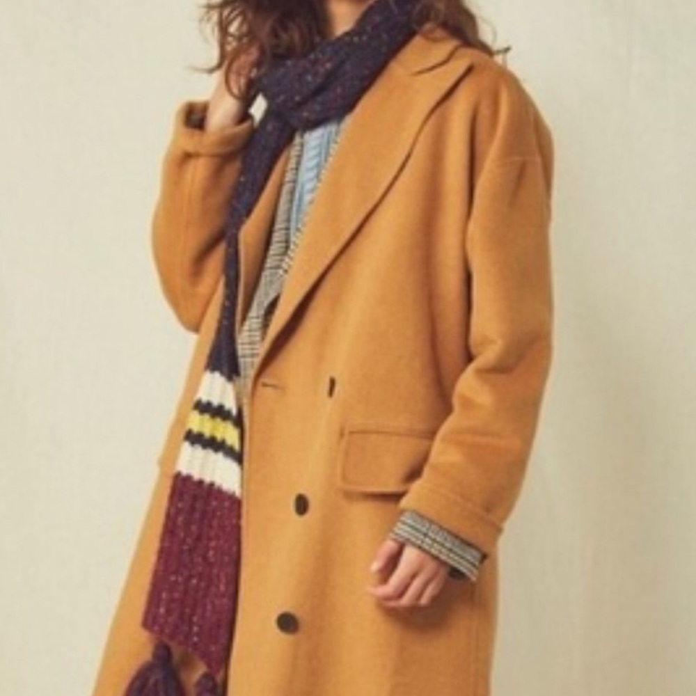Free People Tan Adore You Wool Coat